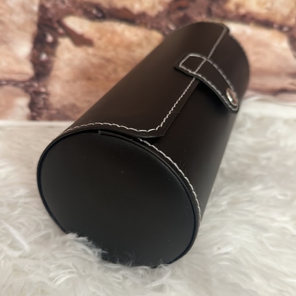 Leather Watch Storage Case Holds 3 Watch or Bracelet New - Picture 3 of 7